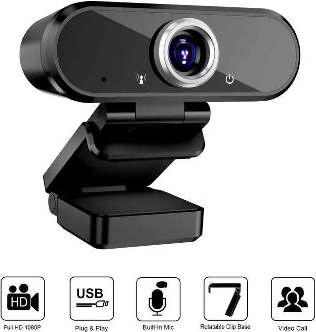 HD Camera 1080P Computer USB Webcam Camera Built In Microphone