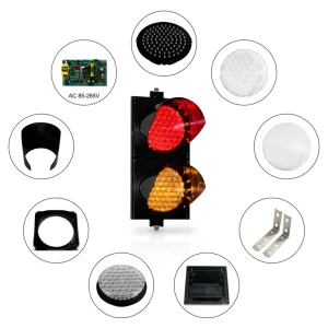 100mm 4 Inch 3 Section Red Yellow Green signal Traffic Light with Cobweb Lens